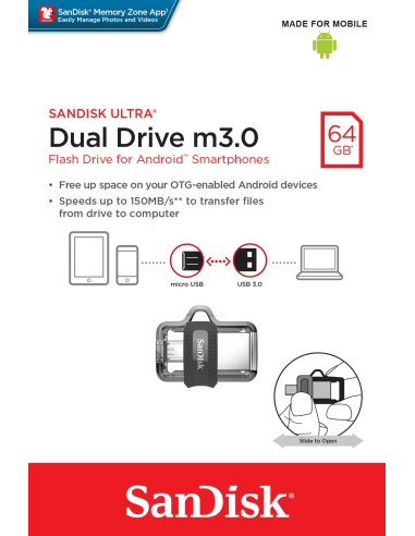 MEMORY DRIVE FLASH USB3 64GB/SDDD3-064G-G46 SANDISK