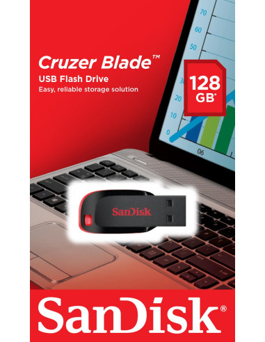 MEMORY DRIVE FLASH USB2 128GB/SDCZ50-128G-B35 SANDISK