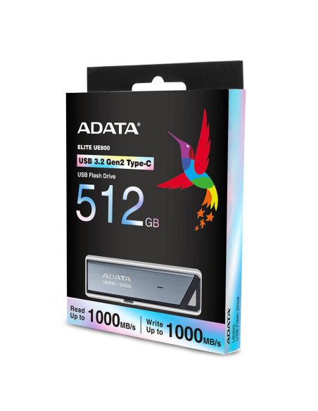 MEMORY DRIVE FLASH USB-C 512GB/SILV AELI-UE800-512G-CSG ADATA