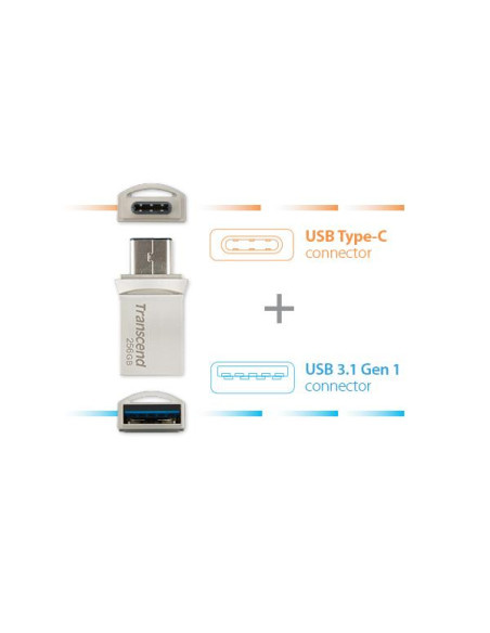 MEMORY DRIVE FLASH USB3.1/256GB TS256GJF890S TRANSCEND