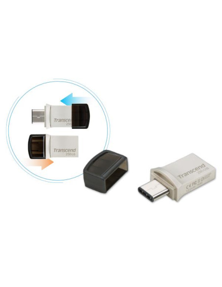 MEMORY DRIVE FLASH USB3.1/256GB TS256GJF890S TRANSCEND