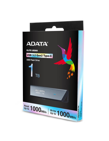 MEMORY DRIVE FLASH USB-C 1TB/SILV AELI-UE800-1T-CSG ADATA