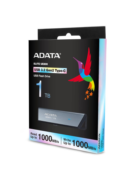 MEMORY DRIVE FLASH USB-C 1TB/SILV AELI-UE800-1T-CSG ADATA
