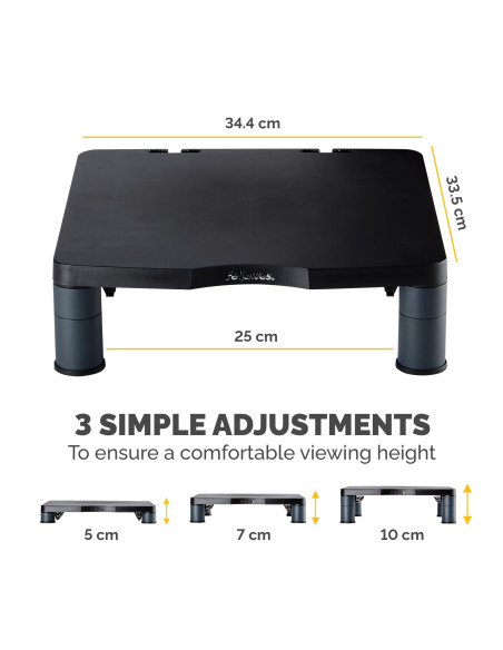 MONITOR ACC RISER STANDARD/GRAPHITE 9169301 FELLOWES