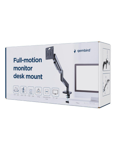DISPLAY ACC MOUNTING ARM/17-32" BLACK MA-DA1-04 GEMBIRD