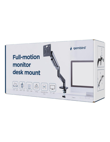 DISPLAY ACC MOUNTING ARM/17-32" BLACK MA-DA1-04 GEMBIRD