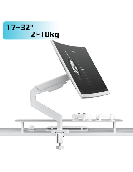 DISPLAY ACC MOUNTING ARM/17-32" WH MA-DA1-04-W GEMBIRD