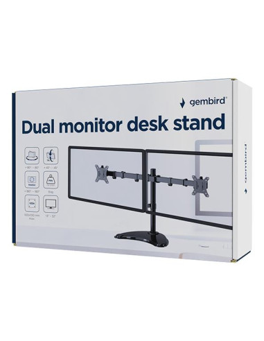 MONITOR ACC DESK STAND 13-32"/DUAL MS-D2ST-02 GEMBIRD