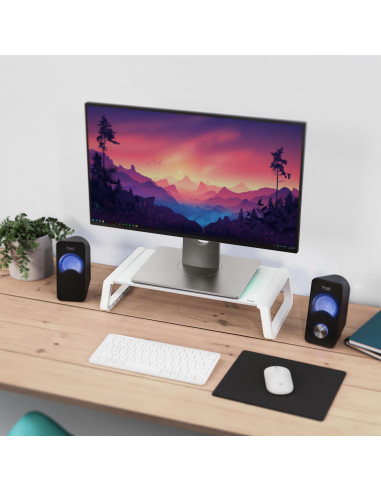 MONITOR ACC STAND MONTA/GLASS WHT 25351 TRUST