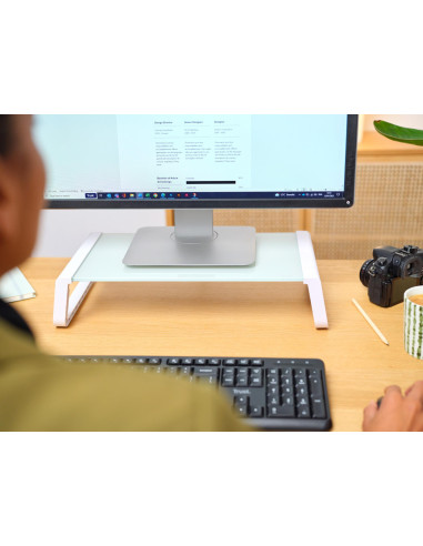 MONITOR ACC STAND MONTA/GLASS WHT 25351 TRUST