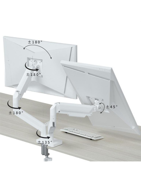 DISPLAY ACC MOUNTING ARM/DBL 17-32" MA-DA2-06-W GEMBIRD