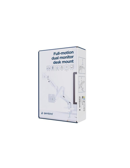 DISPLAY ACC MOUNTING ARM/DBL 17-32" MA-DA2-06-W GEMBIRD