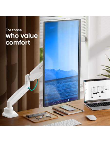 MONITOR ACC DESK MOUNT/13-32" BLK/WHT G80-BW ONKRON