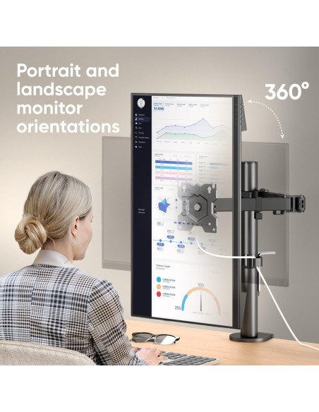 MONITOR ACC DESK MOUNT/13-34" BLACK D121E-B ONKRON