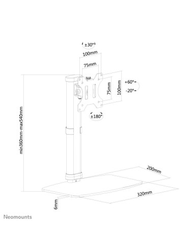 MONITOR ACC DESK MOUNT 10-30"/FPMA-D890BLACK NEOMOUNTS