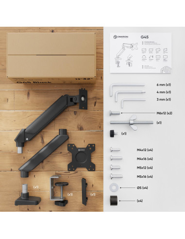 MONITOR ACC DESK MOUNT/13-32" BLACK G45-B ONKRON