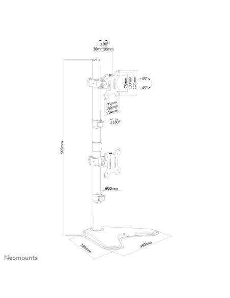 MONITOR ACC DESK MOUNT 10-32"/FPMA-D550DDVBLACK NEOMOUNTS