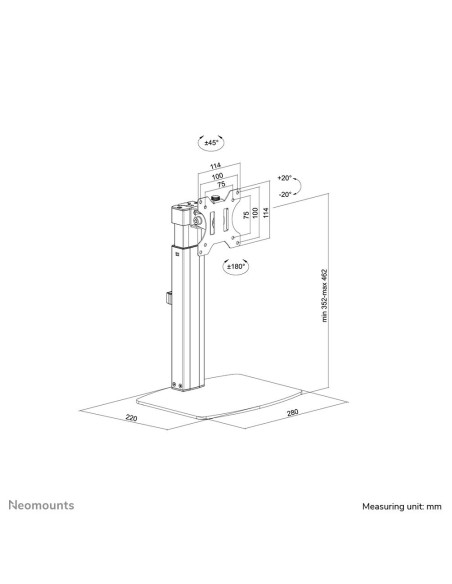 MONITOR ACC DESK MOUNT 10-32"/FPMA-D865BLACK NEOMOUNTS