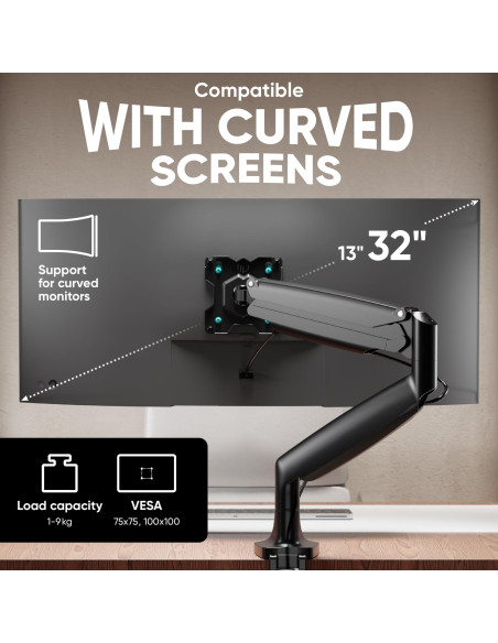 MONITOR ACC DESK MOUNT/17-49" BLACK G100-B ONKRON