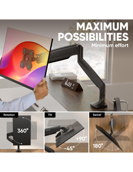 MONITOR ACC DESK MOUNT/17-49" BLACK G100-B ONKRON