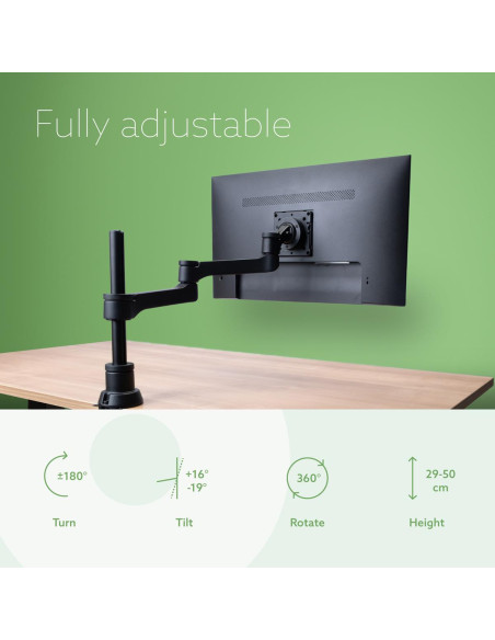 MONITOR ACC ARM ZEPHER SINGLE/RGOVLZE4SI R-GO TOOLS