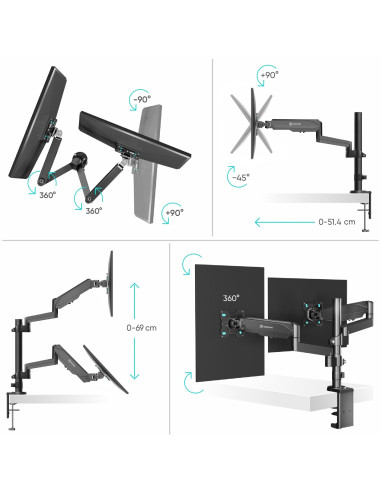 MONITOR ACC DESK MOUNT/13-32" BLACK G140-B ONKRON