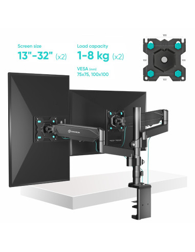 MONITOR ACC DESK MOUNT/13-32" BLACK G140-B ONKRON