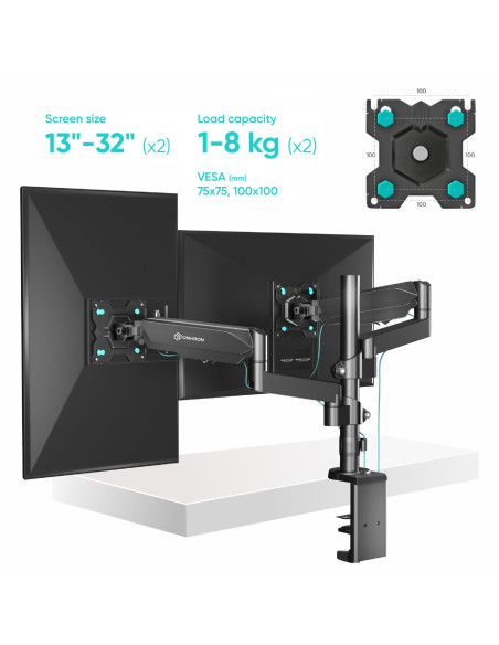 MONITOR ACC DESK MOUNT/13-32" BLACK G140-B ONKRON