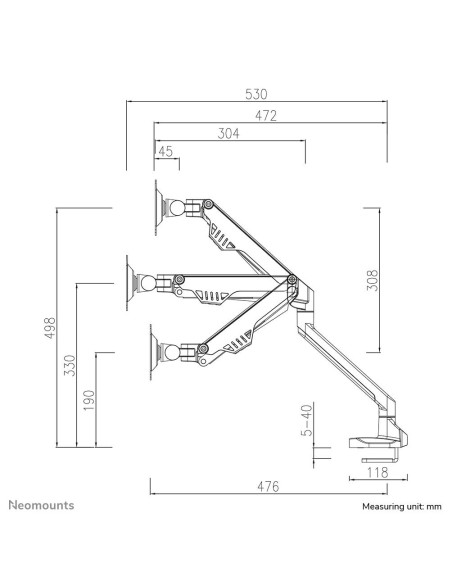 MONITOR ACC DESK MOUNT 10-32"/FPMA-D750BLACK2 NEOMOUNTS
