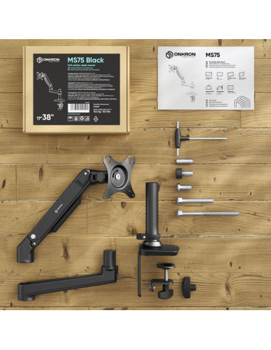 MONITOR ACC DESK MOUNT/17-38" BLACK MS75-B ONKRON