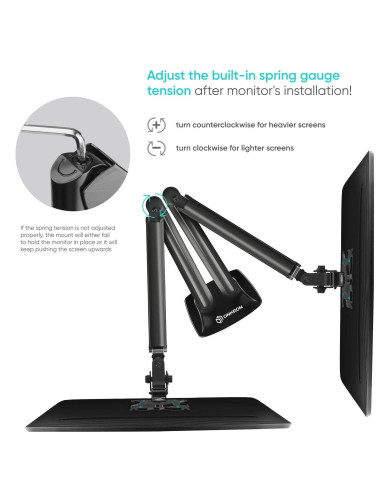 MONITOR ACC DESK MOUNT/13-32" BLACK G200-B ONKRON