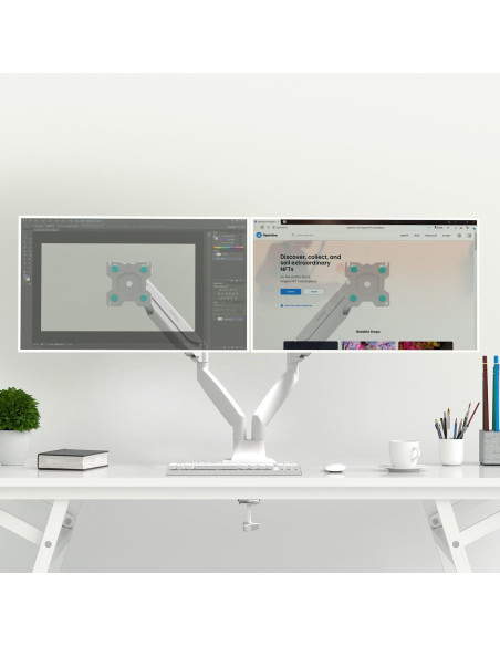 MONITOR ACC DESK MOUNT/13-32" WHITE G200-W ONKRON
