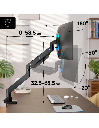MONITOR ACC DESK MOUNT/17-57" BLACK G130-B ONKRON