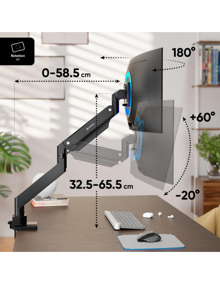 MONITOR ACC DESK MOUNT/17-57" BLACK G130-B ONKRON