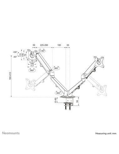 MONITOR ACC DESK MOUNT 17-27"/DS70-700BL2 NEOMOUNTS