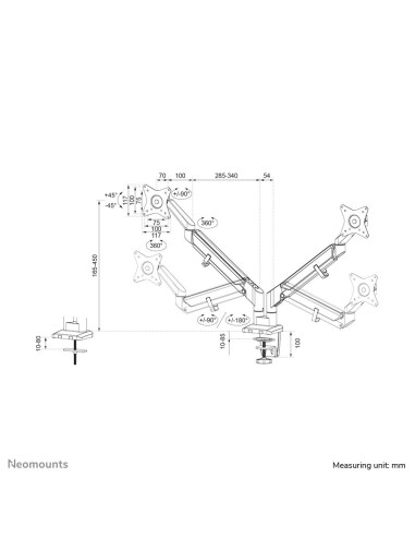 MONITOR ACC DESK MOUNT 17-32"/DS70-810BL2 NEOMOUNTS