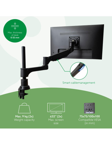 MONITOR ACC ARM CAPARO DUAL/RGOVLCA4TWSI R-GO TOOLS