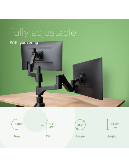 MONITOR ACC ARM CAPARO DUAL/RGOVLCA4TWSI R-GO TOOLS