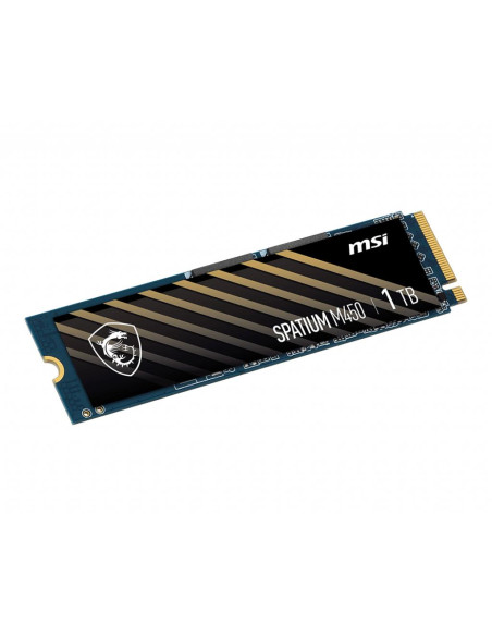 SSD, MSI, SPATIUM M450, 1TB, M.2, PCIe Gen4, NVMe, 3D NAND, Write speed 2400 MBytes/sec, Read speed 3400 MBytes/sec, 2.15mm, TB