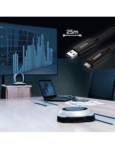 CABLE USB3.2 TYPE A TO C 25M/43396 LINDY