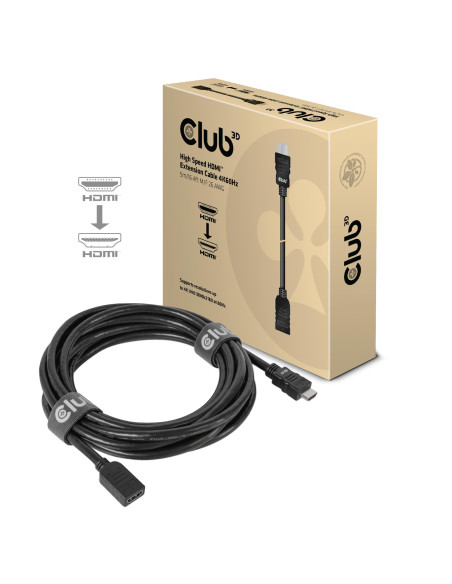 CABLE HDMI TO HDMI 5M/M/F CAC-1325 CLUB3D