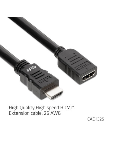 CABLE HDMI TO HDMI 5M/M/F CAC-1325 CLUB3D