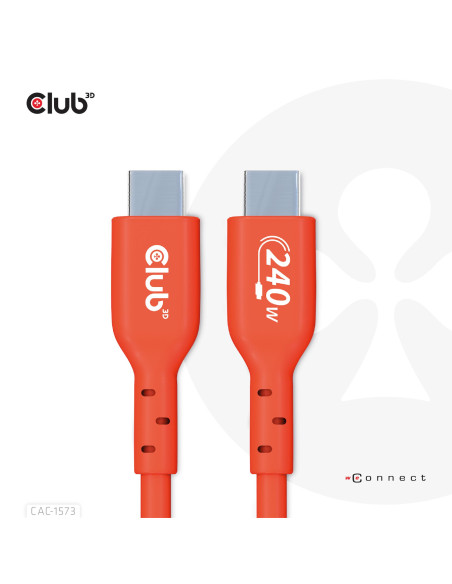 CABLE USB-C TO USB-C 2M/M/M CAC-1573 CLUB3D