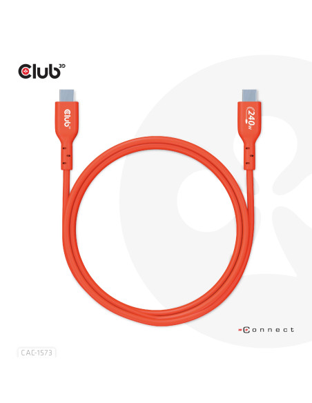 CABLE USB-C TO USB-C 2M/M/M CAC-1573 CLUB3D
