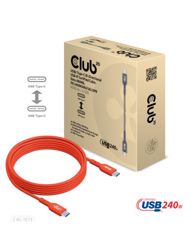 CABLE USB-C TO USB-C 2M/M/M CAC-1573 CLUB3D