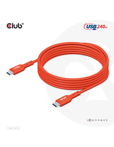 CABLE USB-C TO USB-C 2M/M/M CAC-1573 CLUB3D