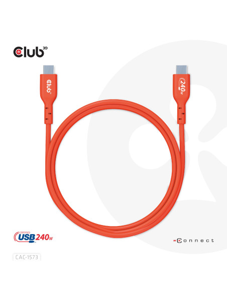 CABLE USB-C TO USB-C 2M/M/M CAC-1573 CLUB3D