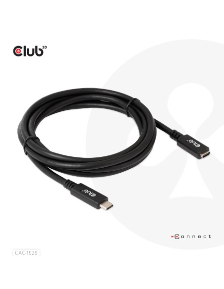 CABLE USB-C TO USB-C 2M/M/F CAC-1529 CLUB3D