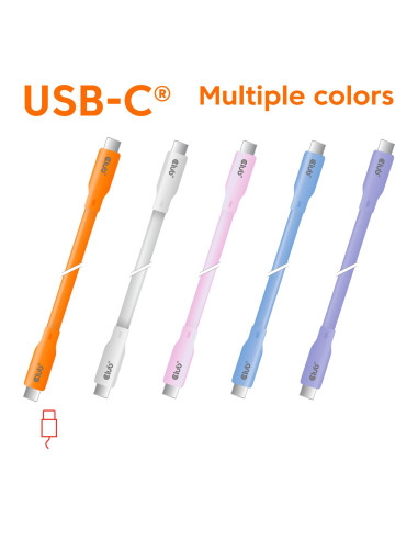 CABLE USB-C TO USB-C 2M/M/M ORANGE CAC-3000 CLUB3D