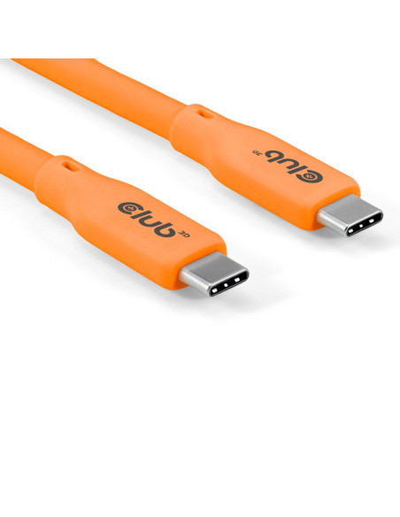 CABLE USB-C TO USB-C 2M/M/M ORANGE CAC-3000 CLUB3D